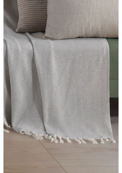 Natural Gri Koltuk Örtüsü | Koltuk Şalı 180X210 Pamuk fiyatları