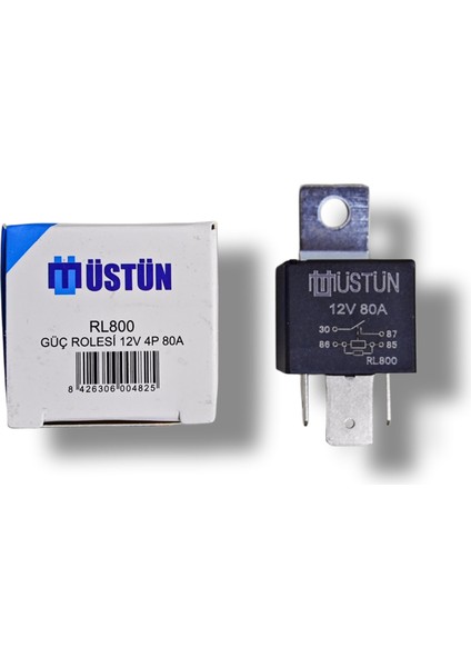 Üstün 12 Volt 80 Amper Röle - Güç Rölesi 80AH 12 Volt