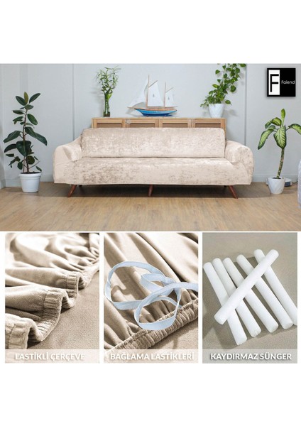 Kadife 3 Kişilik Koltuk Örtüsü Lastikli Kanepe Örtüsü | Lastikli Koltuk Örtüsü | Koltuk Kılıfı modelleri