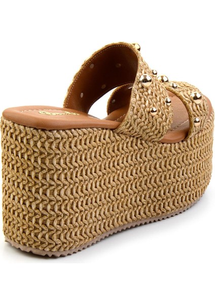 Bej Hasır Kadın Terlik K04209222528 modelleri