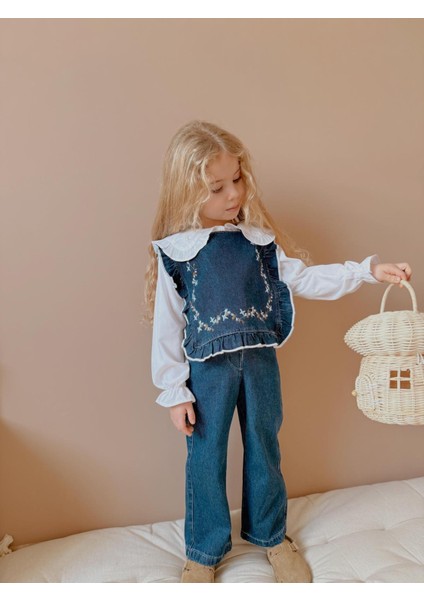 Mia Yelekli Denim Takım