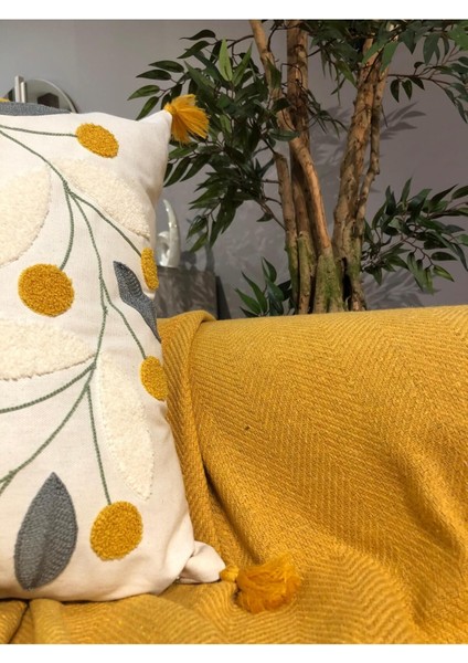 Renge Renk El Bağlama Hardal Sarı Koltuk Örtüsü 180*220 cm modelleri