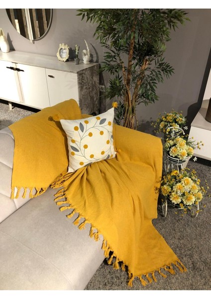 Renge Renk El Bağlama Hardal Sarı Koltuk Örtüsü 180*220 cm indirimleri