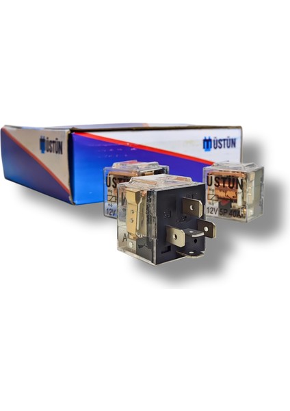 Üstün Mini Röle 40 Amper 12 Volt - Şeffaf Röle - 40 Amper Güç Rölesi - 10 Adet