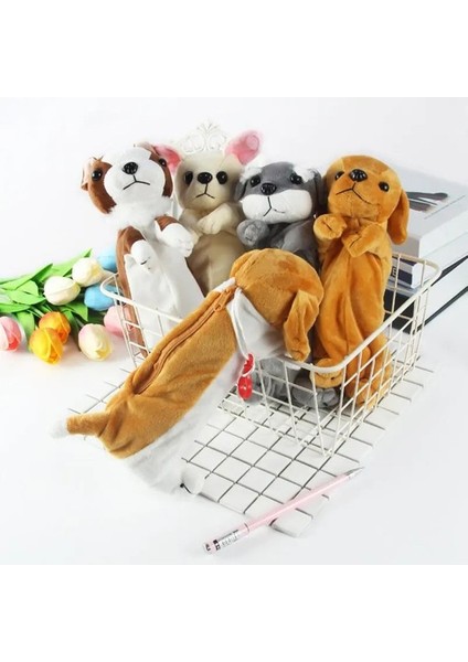 Karikatür Peluş Kalem Kutusu Kawaii Peluş Köpek Yavrusu Okul Ofis Malzemeleri Çocuklar Için Kalem Çantaları Kırtasiye Kalem Kutusu (Yurt Dışından) modelleri