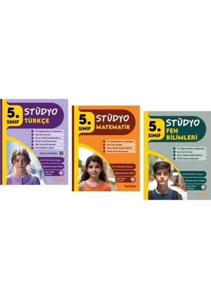Tudem Yayınları 5.sınıf Stüdyo Türkçe - Matematik - Fen Bilimleri 3'lü Set