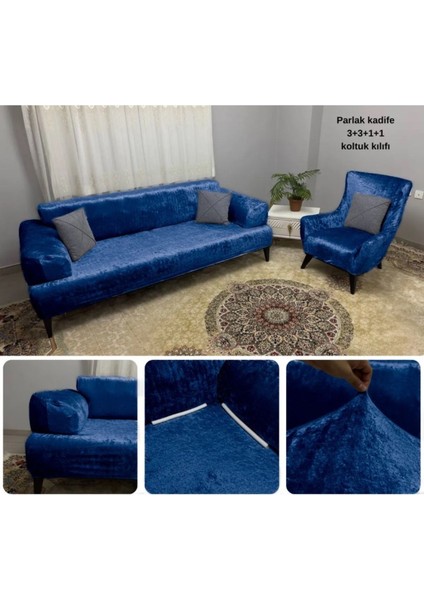 Kadife Lastikli 3 3 1 1 Koltuk Örtüsü Takımı| Kanepe Kılıfı| Çekyat Örtüsü Kılıfı fiyatları