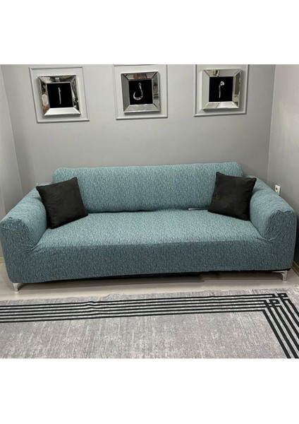 Jakarlı 3kişilik Koltuk Örtüsü , Çekyat Kanepe Kılıfı 1ADET Mint modelleri