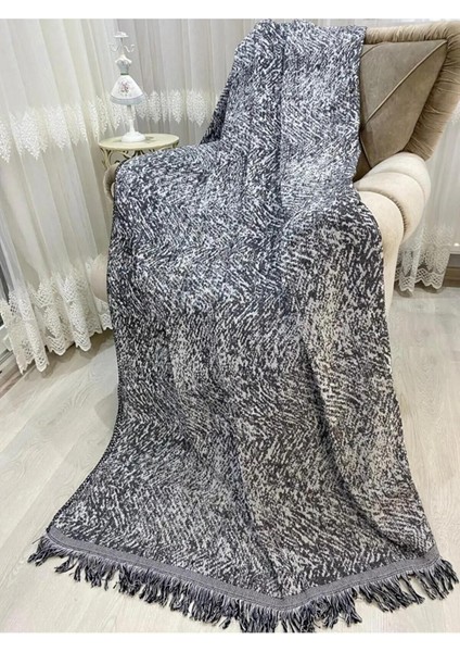 Kol Kapatan lüks Pamuklu Koltuk-Çekyat Örtüsü 170X350 Siyah Çift Taraflı Terletmez Siyah