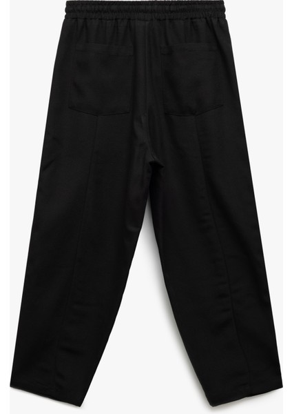 Astarlı Rahat Kalıp Beli Bağcıklı Balon Fit Keten Pantolon fiyatları