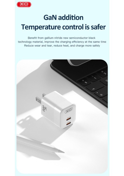 Hızlı Şarj Adaptörü CE07|GAN|1 Type-C KABLO|35WMAX|AKIM Korumalı|tablet,notebook,cep Telefonu,konsol