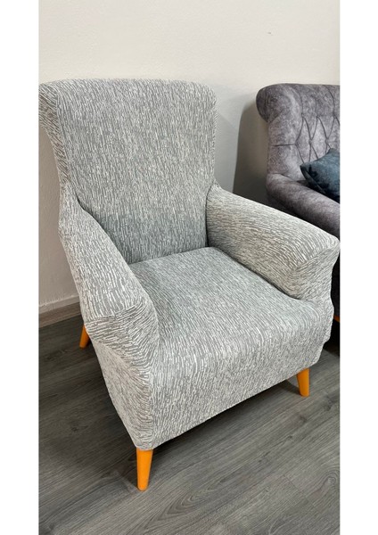 Jakarli Tekli Koltuk Örtüsü Berjer Koltuk Kılıfı