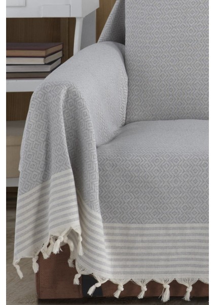 Gri Kolları Örten Organik Buldan Bezi Battal Boy 180 x 300 cm Koltuk Kanepe Çekyat Örtüsü Pamuk fiyatları