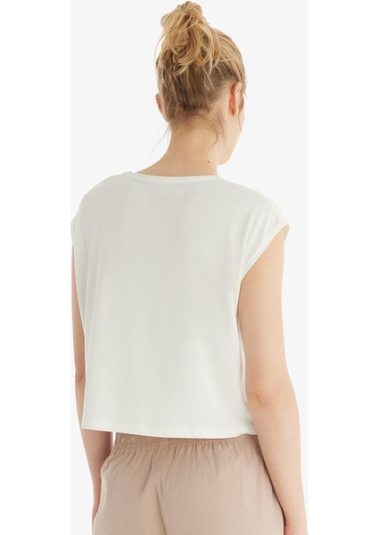 Kadın Kısa Kol Modal Krem T-Shirt Pantolon Takım 60561-63 fiyatları
