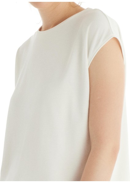 Kadın Kısa Kol Modal Krem T-Shirt Pantolon Takım 60561-63 modelleri