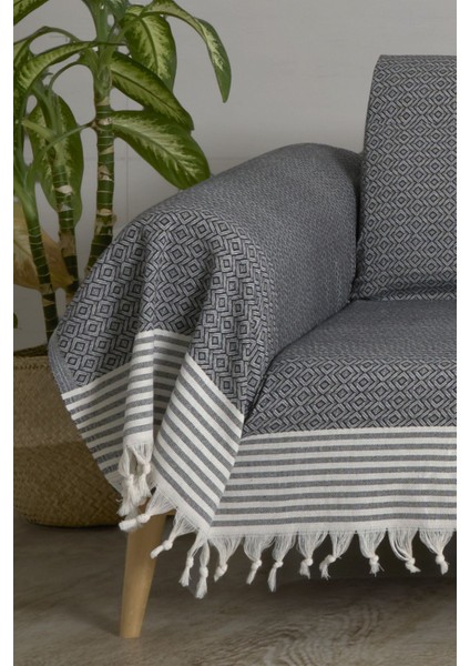 Kaliteli Pamuklu Saçaklı Koltuk Örtüsü - 180X300 cm - Sırt, Oturma ve Kol Kısımlarını Kaplar modelleri