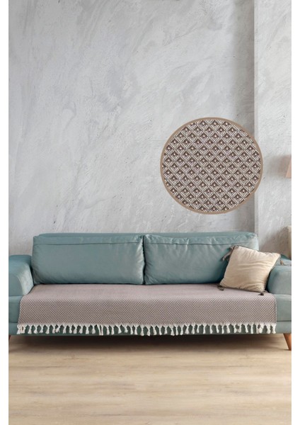 Yıldız Oturma Yerini Kapatan Koltuk Örtüsü Koyukahve 115X200