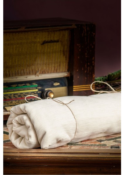 Koltuk Örtüsü | Çekyat Örtüsü | Koltuk Şalı 175X300 Mikrofiber Şönil Çift Taraflı Kaymaz | Ekru fırsatları