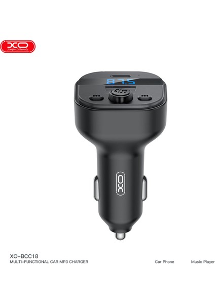 Araç Mp3 Şarj Cihazı BCC18- 15W Pd Hızlı Şarj,bt V5.3,fm Verici,çift USB Portu,kısa Devre Koruma