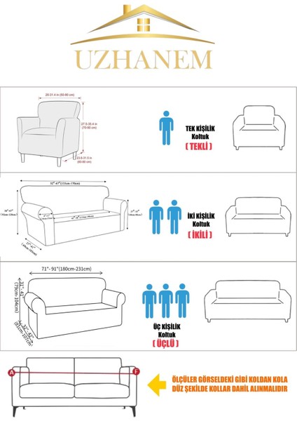 Jakarli 2kişilik Orta Boy Koltuk Örtüsü, Çekyat Kanepe Kılıfı (1ADET Ürün Fiyatıdır) fiyatları