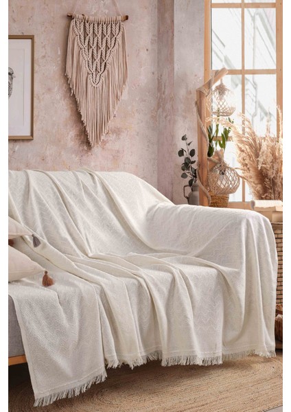 Çok Amaçlı Koltuk Örtüsü 170 x 200 cm Ekru