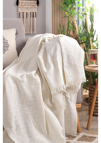 Çok Amaçlı Koltuk Örtüsü 170 x 200 cm Ekru fırsatları