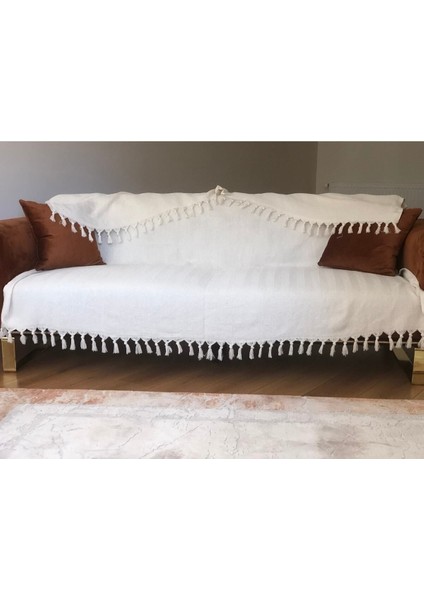 Çekyat Örtüsü Krem 180X210 cm Koltuk Örtüsü