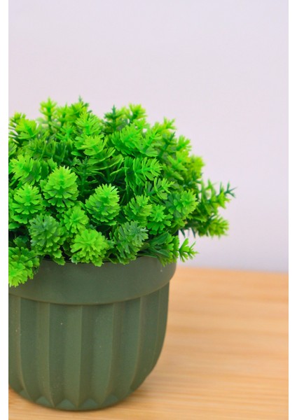 Dekoratif Saksılı Yapay Büyük Top Çiçek Haki 14 cm EVA-5791 C1-1-423 fiyatları