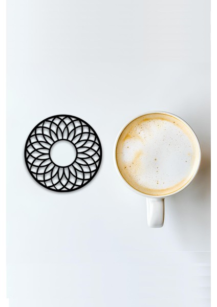 Bardak Altlığı, 3D Baskı, Dayanıklı ve Şık Tasarım, 4 Adet