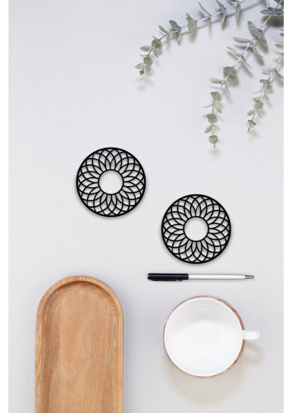 Bardak Altlığı, 3D Baskı, Dayanıklı ve Şık Tasarım, 4 Adet modelleri