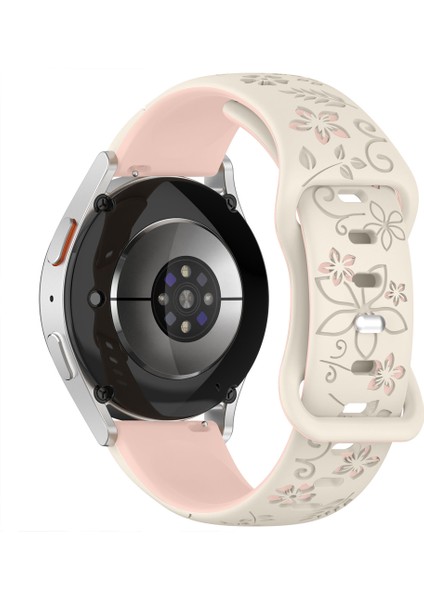 Huawei Watch Gt2 Gt3 42MM Ile Uyumlu Floraflex Çiçek Desenli Silikon Kordon modelleri