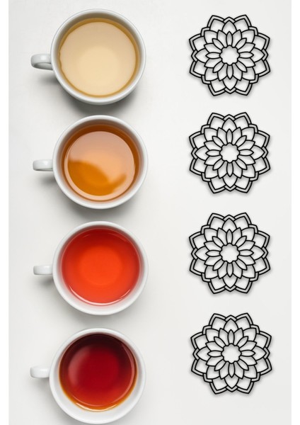 Bardak Altlığı, 3D Baskı, Dayanıklı ve Şık Tasarım, 4 Adet fiyatları