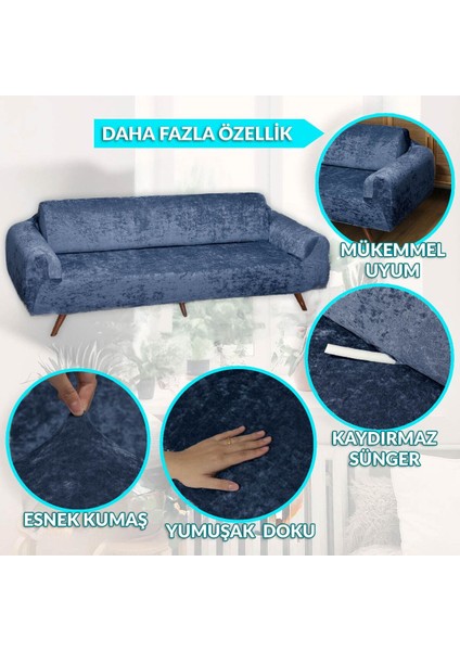 Riseler Kadife 3 Kişilik Koltuk Örtüsü Lastikli Kanepe Örtüsü Lastikli Koltuk Örtüsü Koltuk Kılıf fırsatları