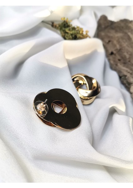 Kadın Gold Renk Eternal Knot 316L Çelik Küpe fırsatları