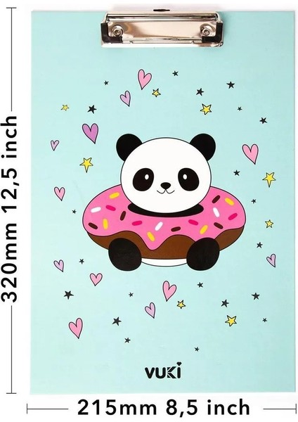 Sekreterlik Defter Kalemlik 3'lü Kırtasiye Seti - Panda Desenli modelleri