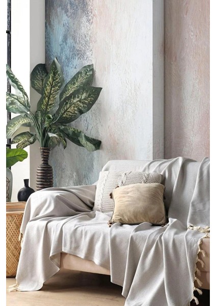 Naturel Renk Pamuklu Dekoratif Koltuk Örtüsü Set 170X230 Boyutlu Optimal Kaymaz Tasarım (2 Adet) fiyatları