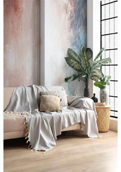 Naturel Renk Pamuklu Dekoratif Koltuk Örtüsü Set 170X230 Boyutlu Optimal Kaymaz Tasarım (2 Adet) modelleri