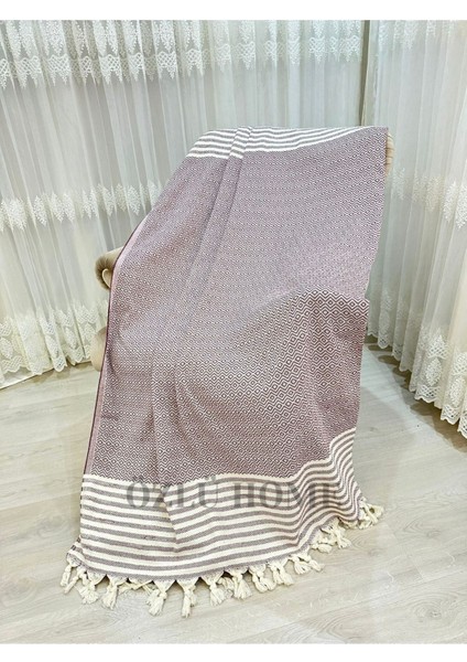 Lüks Sedir Elmas Desen Koltuk Örtüsü Bordo 180 x 220 Bordo