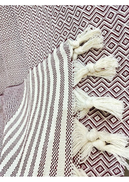 Lüks Sedir Elmas Desen Koltuk Örtüsü Bordo 180 x 220 Bordo modelleri