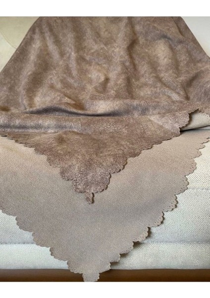 S.kahve Nubuk Damarlı Çift Taraflı Şönil Çekyat Koltuk Örtüsü Şalı fiyatları