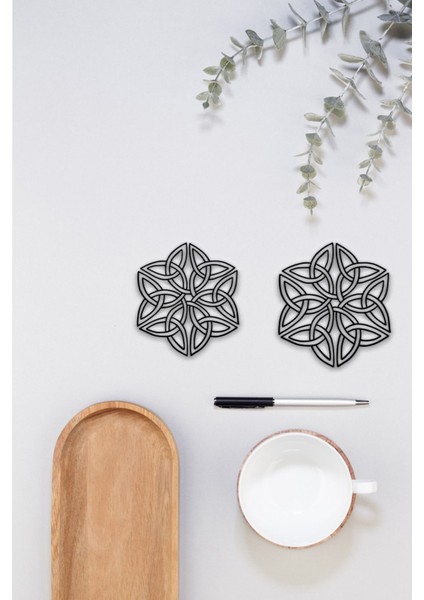 Bardak Altlığı, 3D Baskı, Dayanıklı ve Şık Tasarım, 4 Adet modelleri