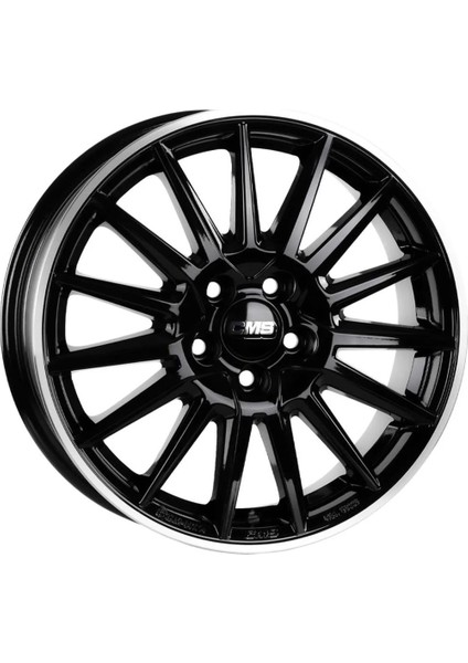 -1264-09 6.0X15" -5X100 ET45 58.1 Diamond Rim Black Gloss Jant (4 Adet)