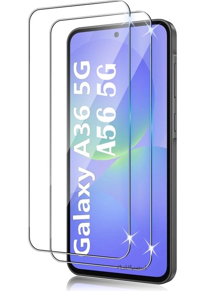 Samsung Galaxy A36 / A56 Uyumlu Ekran Koruyucu Kırılmaz Cam 9h Temperli Ekran Camı Şeffaf Passifik
