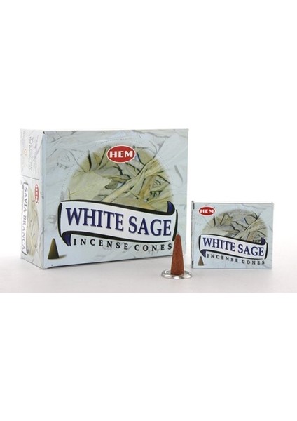 White Sage Aromalı Konik Tütsü