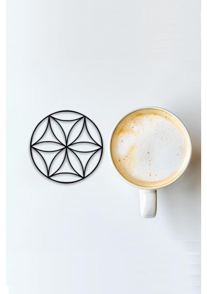 Bardak Altlığı, 3D Baskı, Dayanıklı ve Şık Tasarım, 4 Adet