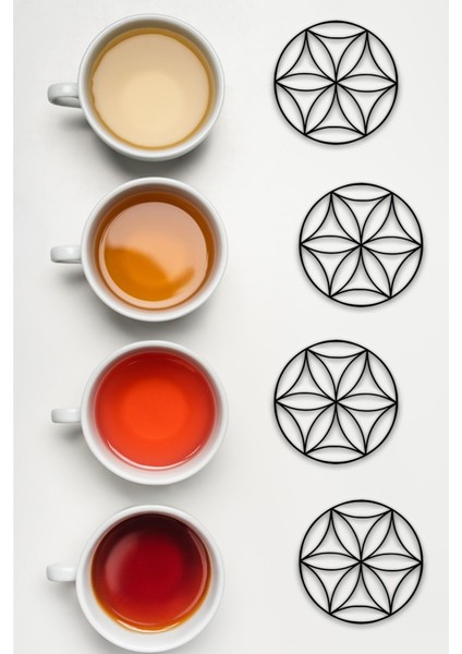 Bardak Altlığı, 3D Baskı, Dayanıklı ve Şık Tasarım, 4 Adet fiyatları