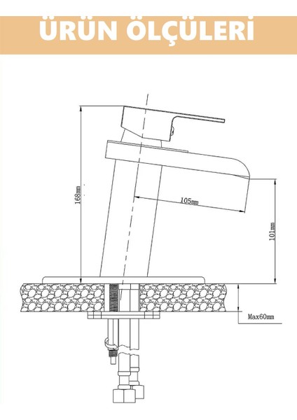 Mat Gold Kare Lavabo Bataryası Yeni Şelale Model Yüksek Kalite Altın Lavabo Musluğu Çift Girişli Armatür