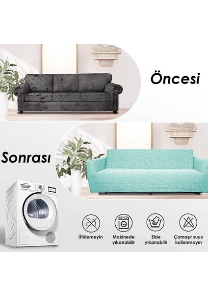 Jakarlı 3 3 1 1 Lastikli Kanepe Örtüsü | Lastikli Koltuk Örtüsü | Koltuk Kılıfı Takımı modelleri