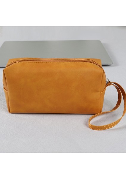 SS08 Organizatör Fare Güç Bankası Kablo Saklama Çantası Pu Deri USB Flash Sürücü Taşıma Çantası Çizilmez Kese-Kahverengi (Yurt Dışından) indirimleri