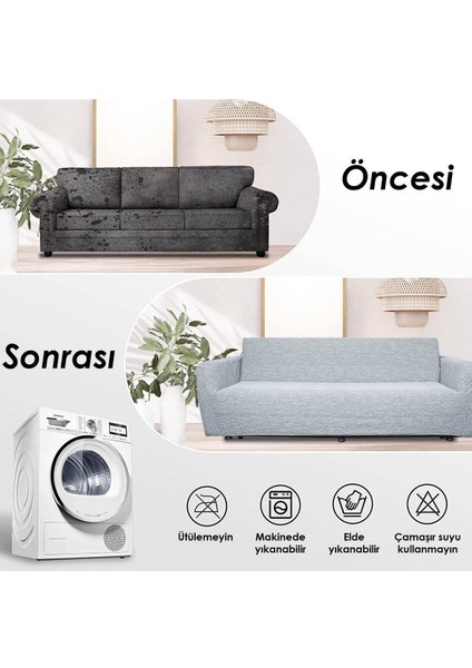 Jakarlı Desen Streç Lastikli Esnek Koltuk Örtüsü Takımı 3 3 1 1 Kanepe Çekyat Kılıfı fırsatları